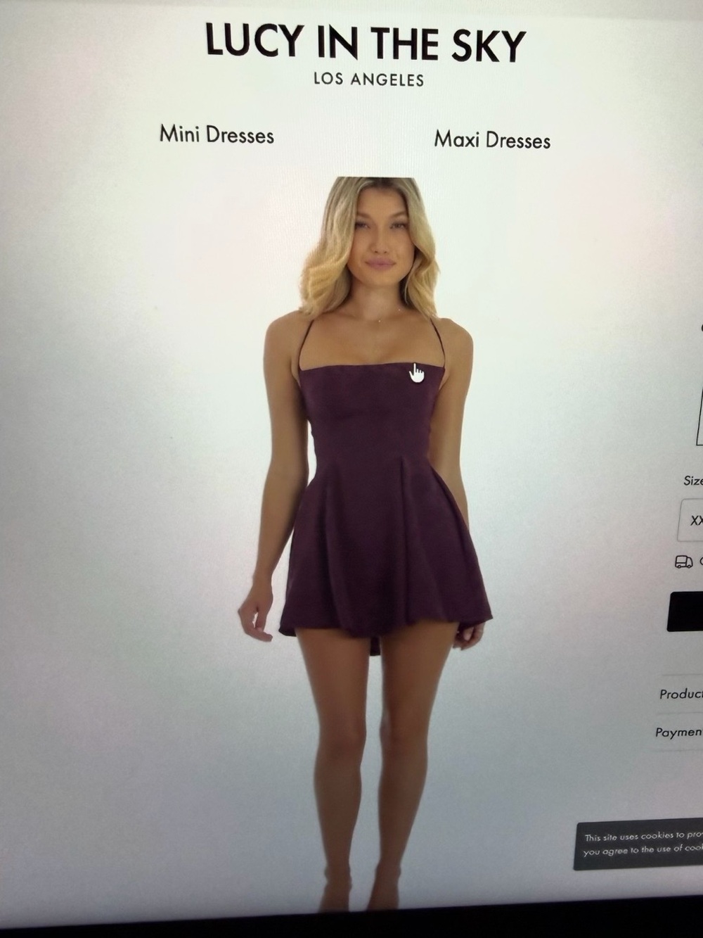 Lucy In The Sky Strappy Mini Dress In Plum